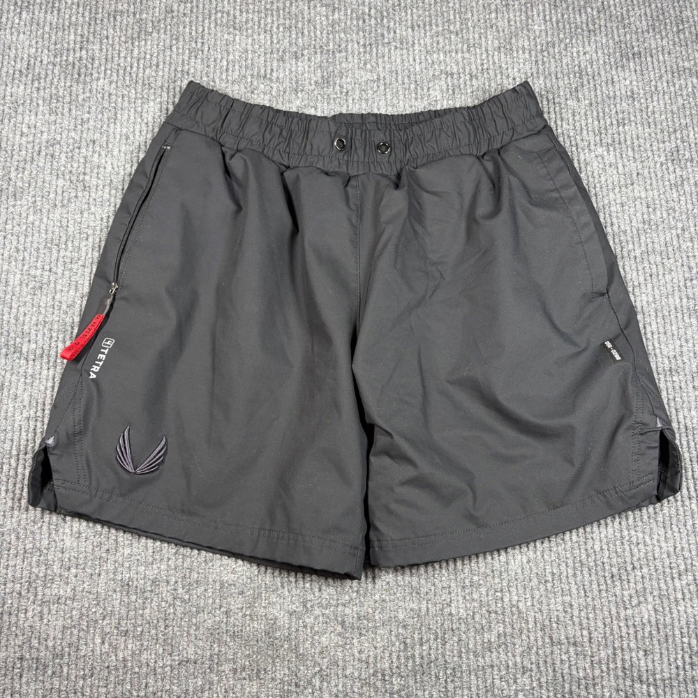 ASRV Tetra Shorts Mens XL Training  Black Technical Sportswear Active Athletic